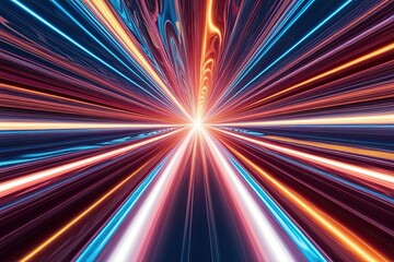 Fototapeta premium Dynamic Kinetic Energy Wave Imagery with Fluid Motion and Luminous Effects