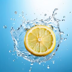 the AI Image Generator, lemon slice makes a splash in clear,