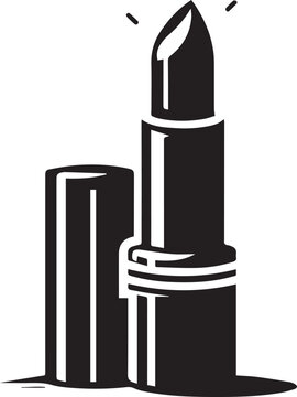 recommend clip art: lipstick silhouette vector logo and icon black and white