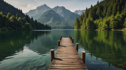 Tranquil Mountain Lake
