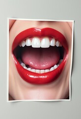 Naklejka premium High-Energy Smile: A Dynamic Portrait Photo Sticker
