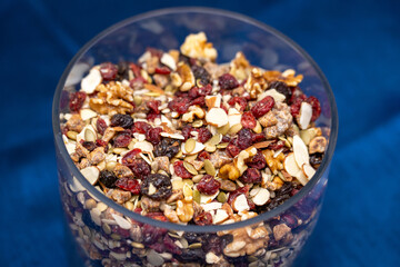Fruit and Nut salad. Fresh Gourmet Dried Cranberries & almonds. 