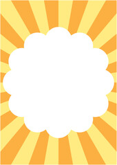 集中線のカラフルで賑やかな背景イメージ