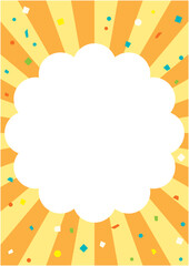 集中線のカラフルで賑やかな背景イメージ