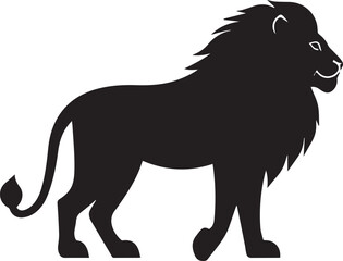 silhouette of a lion
