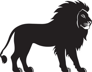 silhouette of a lion