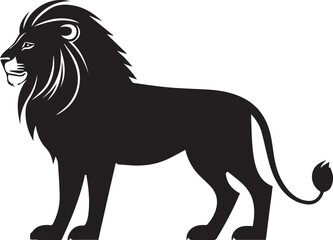 silhouette of a lion