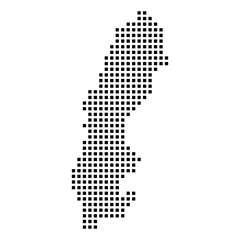Fototapeta premium Dotted Map of Sweden