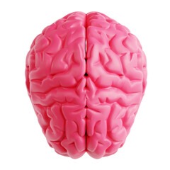 Pink Brain Symbolizing Mental Awareness