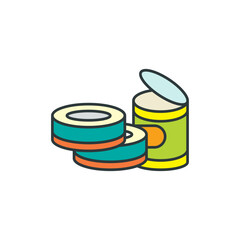 Canned Food icon vector design templates simple and modern concept