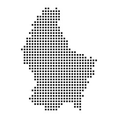 Obraz premium Dotted Map of Luxembourg