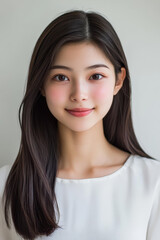 Fototapeta premium Embracing natural beauty, Banxia radiates confidence with a harmonious face and an athletic physique, showcasing inner strength.