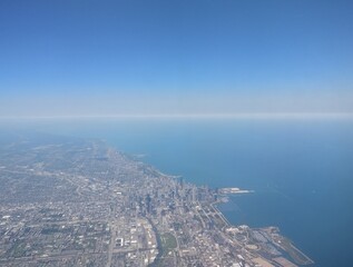 Aerial view from flight departing Chicago, 2018-07-09