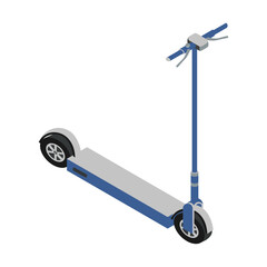Vector Illustration of modern electric scooter in blue and white © GitAset