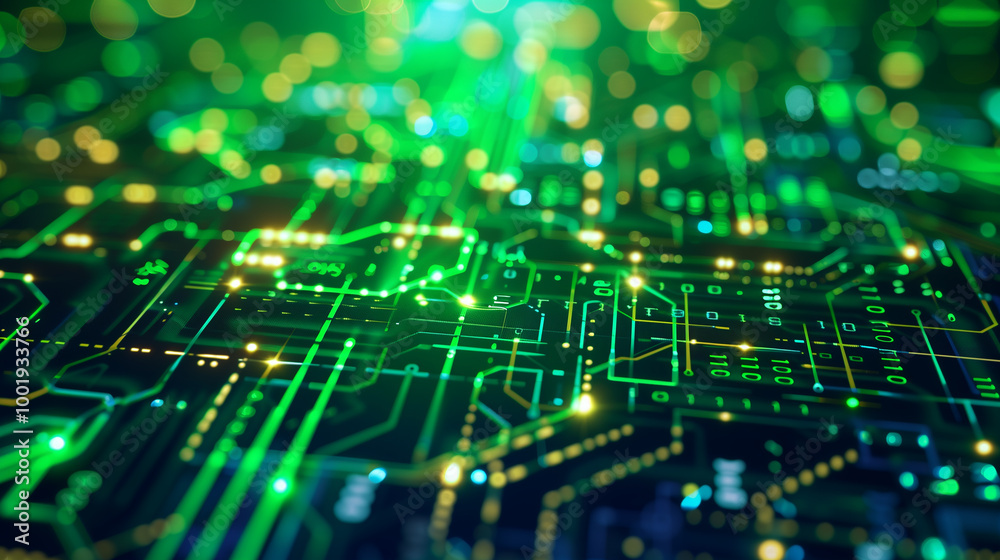 Poster futuristic cyber tech background with floating holographic data interfaces, transparent digital laye