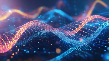 abstract digital waves, data visualization, glowing lines, technology background, colorful patterns, futuristic design, computer graphics, network concepts, D rendering