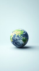 Fototapeta premium A 3D representation of Earth showcasing its continents and oceans.