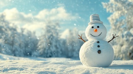 Obraz premium snowman on the snow
