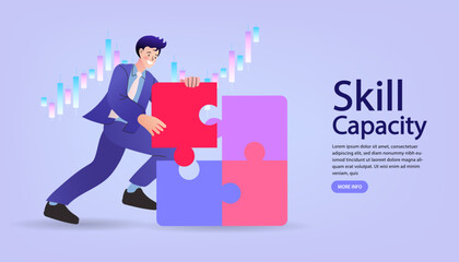 business person with puzzle