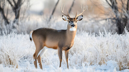 Obraz premium deer in the snow