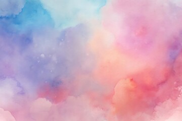 Abstract Watercolor Background: Soft Pink and Blue Hues