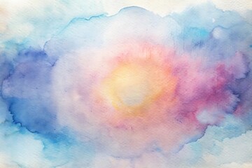 Fototapeta premium Abstract Watercolor Background with Blue, Pink, and Yellow Hues