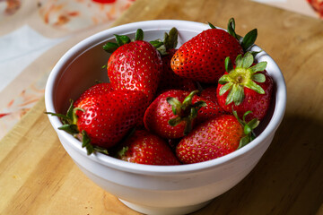 strawberries in a bowl