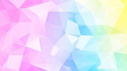 Obraz premium A colorful abstract background featuring soft pastel triangles.