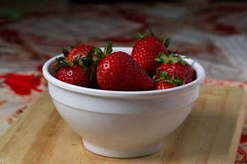 strawberries in a bowl
