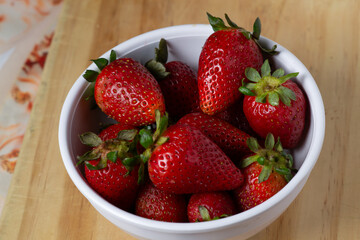 strawberries in a bowl