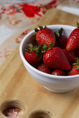 strawberries in a bowl