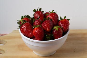 strawberries in a bowl