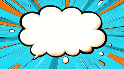 A playful comicstyle speech bubble brings energy to your designs, perfect for adding flair to vibrant cartoons.