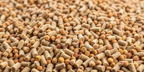 Fototapeta premium Close-up texture of kitty litter , cat, pet, hygiene, absorbent, granules, litter box, clean, close-up, texture, sandy
