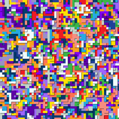 ABSTRACT 3D PIXEL BACKGROUND FLAT PASTEL COLOR SHAPES DESIGN VECTOR TEMPLATE FOR WALLPAPER, COVER DESIGN