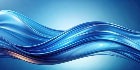 Fototapeta premium Luxurious blue fluid waves pattern background with smooth and flowing motion, luxury, blue, fluid, waves, pattern, background