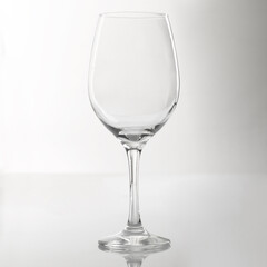 empty wine glass on a white background