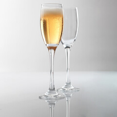 champagne glass with champagne