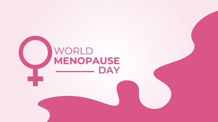 World Menopause Day is observed every year on the 18th October. suit for banner, cover, card, web, social media post, header, advertisement, greeting card, poster with background. Vector illustration