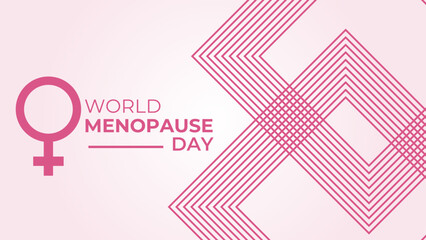 World Menopause Day is observed every year on the 18th October. suit for banner, cover, card, web, social media post, header, advertisement, greeting card, poster with background. Vector illustration