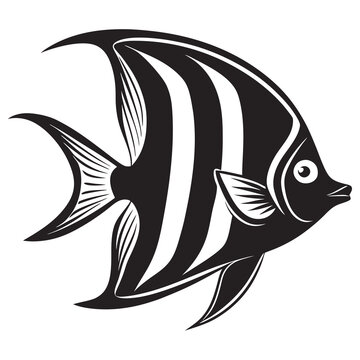 recommend clip art: Angelfish silhouette vector illustration