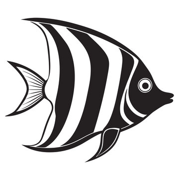 recommend clip art: Angelfish silhouette vector illustration