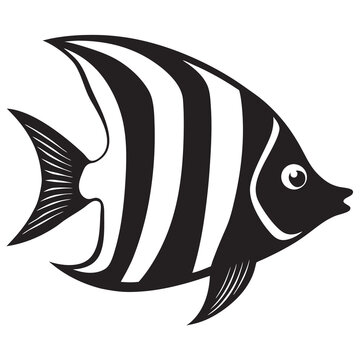 recommend clip art: Angelfish silhouette vector illustration