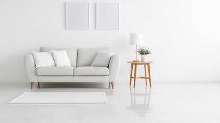 Stylish Organized Living Room - Modern Space with Sleek Furniture and Minimal Clutter for a Cozy Functional Atmosphere