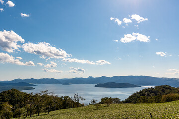 北海道　屈斜路湖　藻琴山から