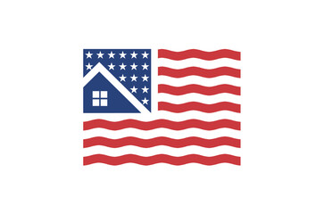 American Home Flag Logo Concept
