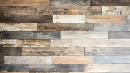 Naklejka premium Rustic Wood Texture Tiles for Cozy Living Space