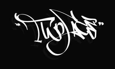 TWO FACE graffiti tag style design