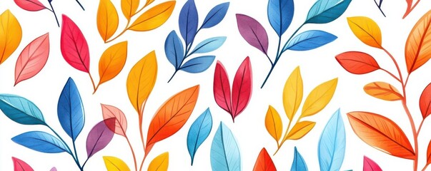Repeating pattern in flat design top view, fashion theme, water color, Complementary Color Scheme