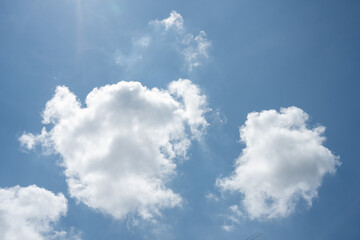 blue sky background with tiny clouds. panorama